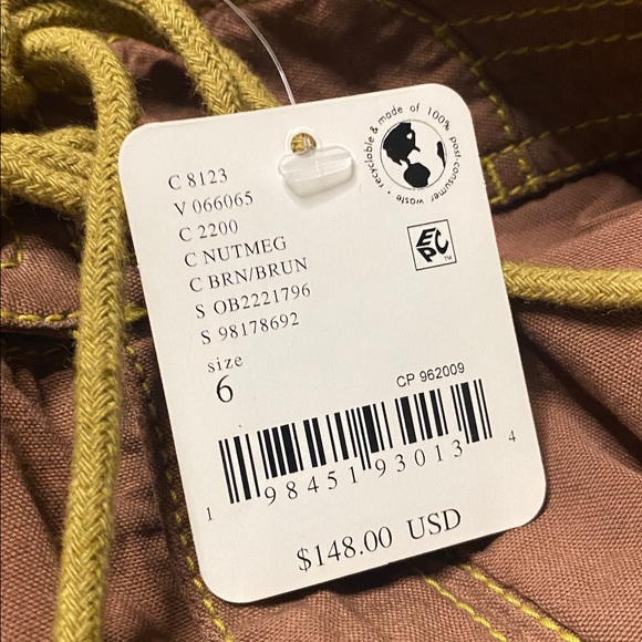 Free People North Shore Board Pants Nutmeg NWT Size -6 SUMMER READY ! - Picture 7 of 7